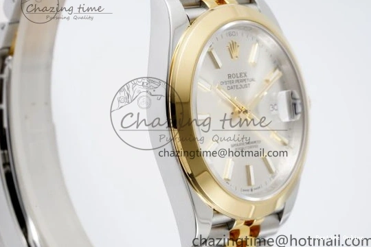 1226 Vibrant DateJust 41 SS YG Polished Bezel KING 1:1 Best Edition 904L Steel Silver Dial on Jubilee Bracelet VR 2224